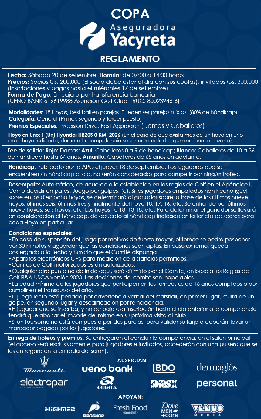 Reglamento del torneo 