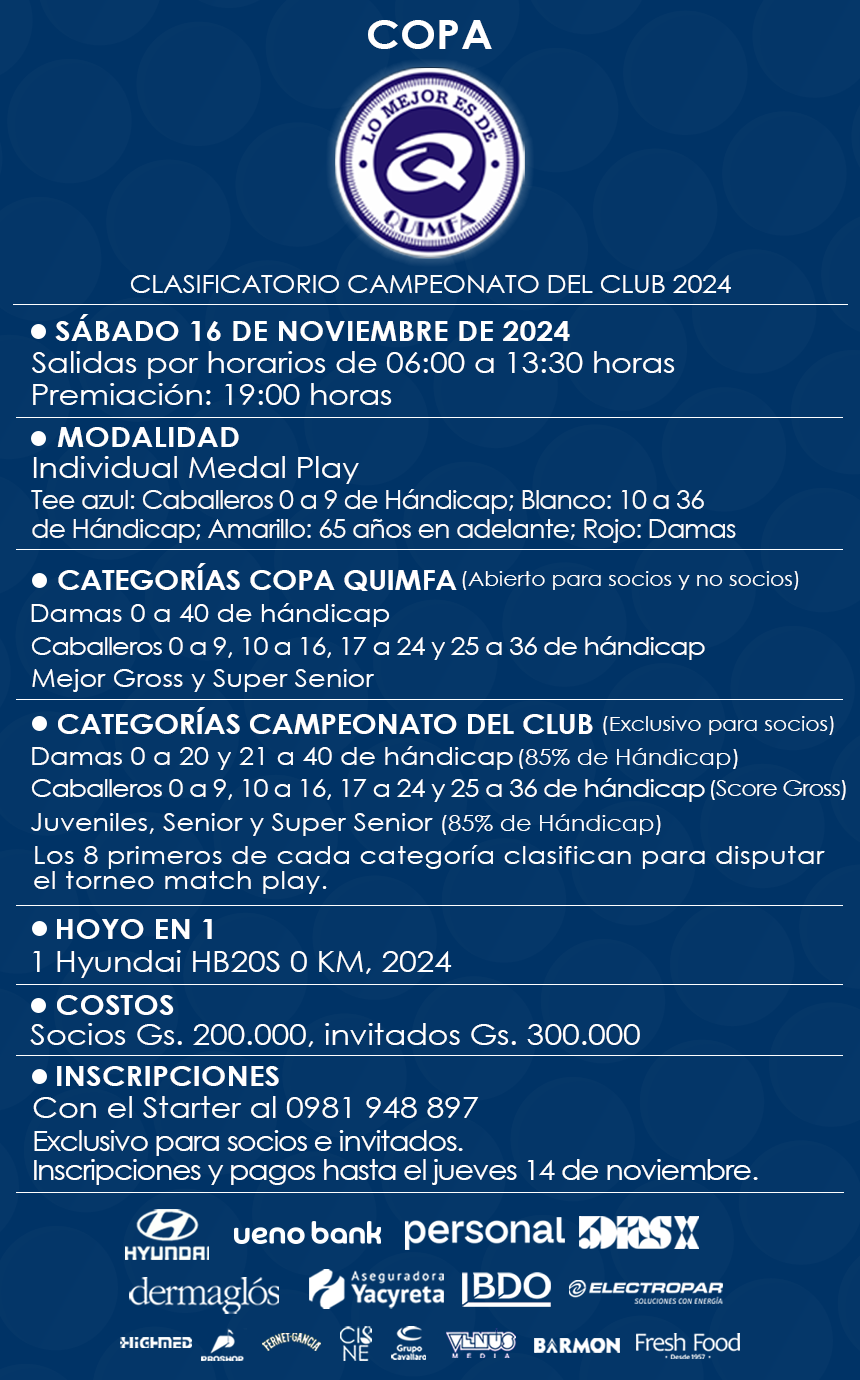 CLASIFICATORIO CAMPEONATO DEL CLUB