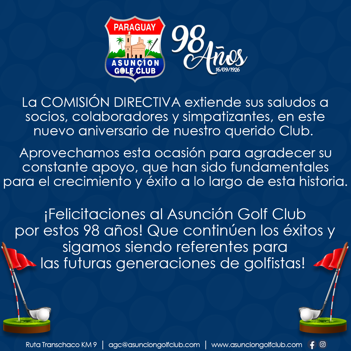 Asuncion Golf Club cumple 98 aos