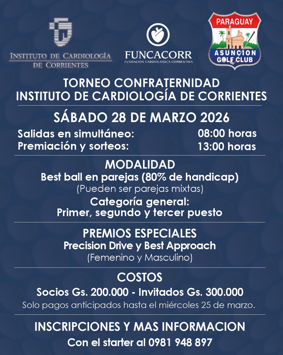 Torneo de Confraternidad presentado por el INSTITUTO DE CARDIOLOGIA DE CORRIENTES 