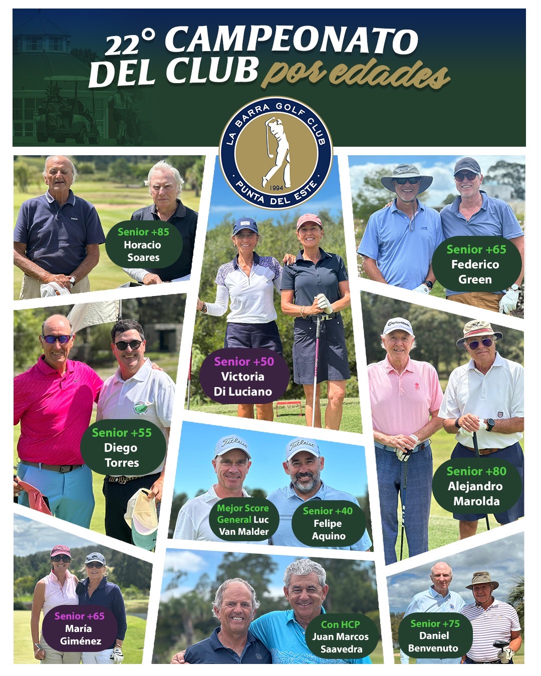 Hay campeones en La Barra Golf Club