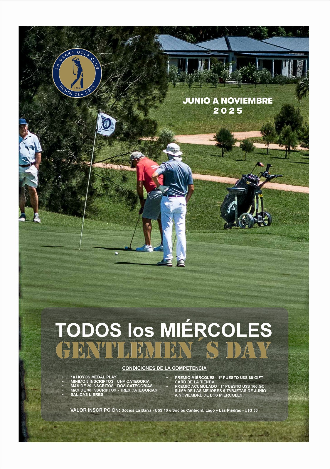 TODOS los MIERCOLES ... Gentlemen´s Day !!!!