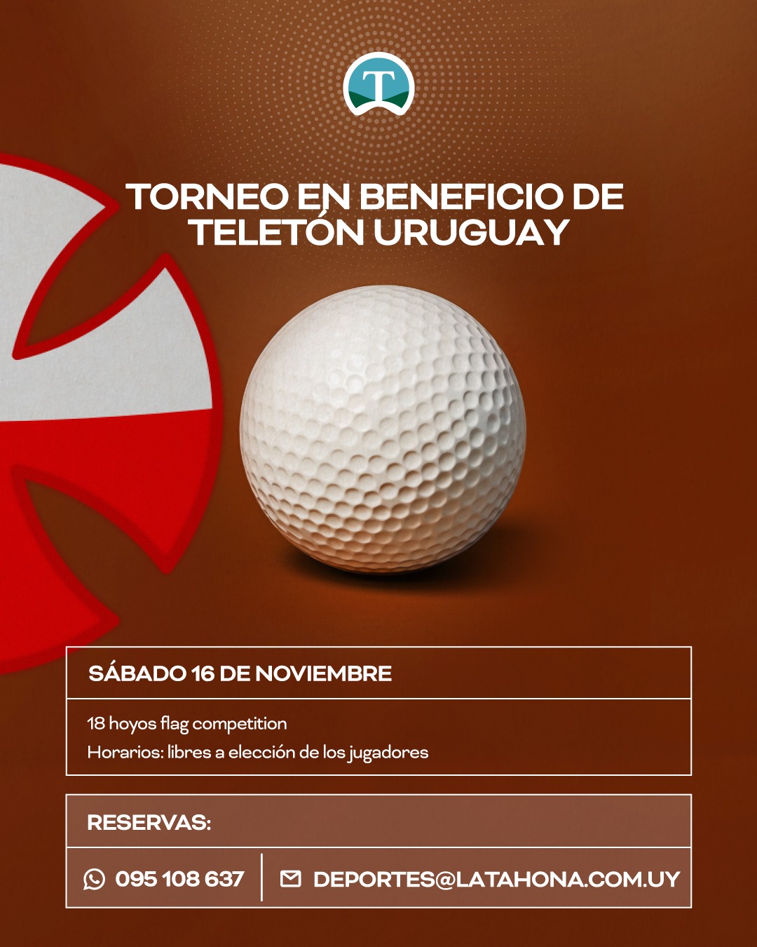 TORNEO EN BENEFICIO DE TELETN - Sbado 16 de noviembre -  18 hoyos flag competition