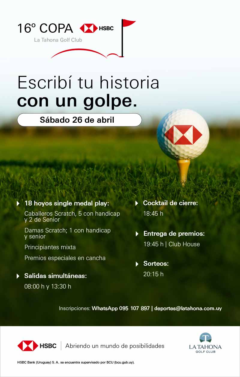 16º COPA HSBC - SÁBADO 26 DE ABRIL - 18 HOYOS SMP