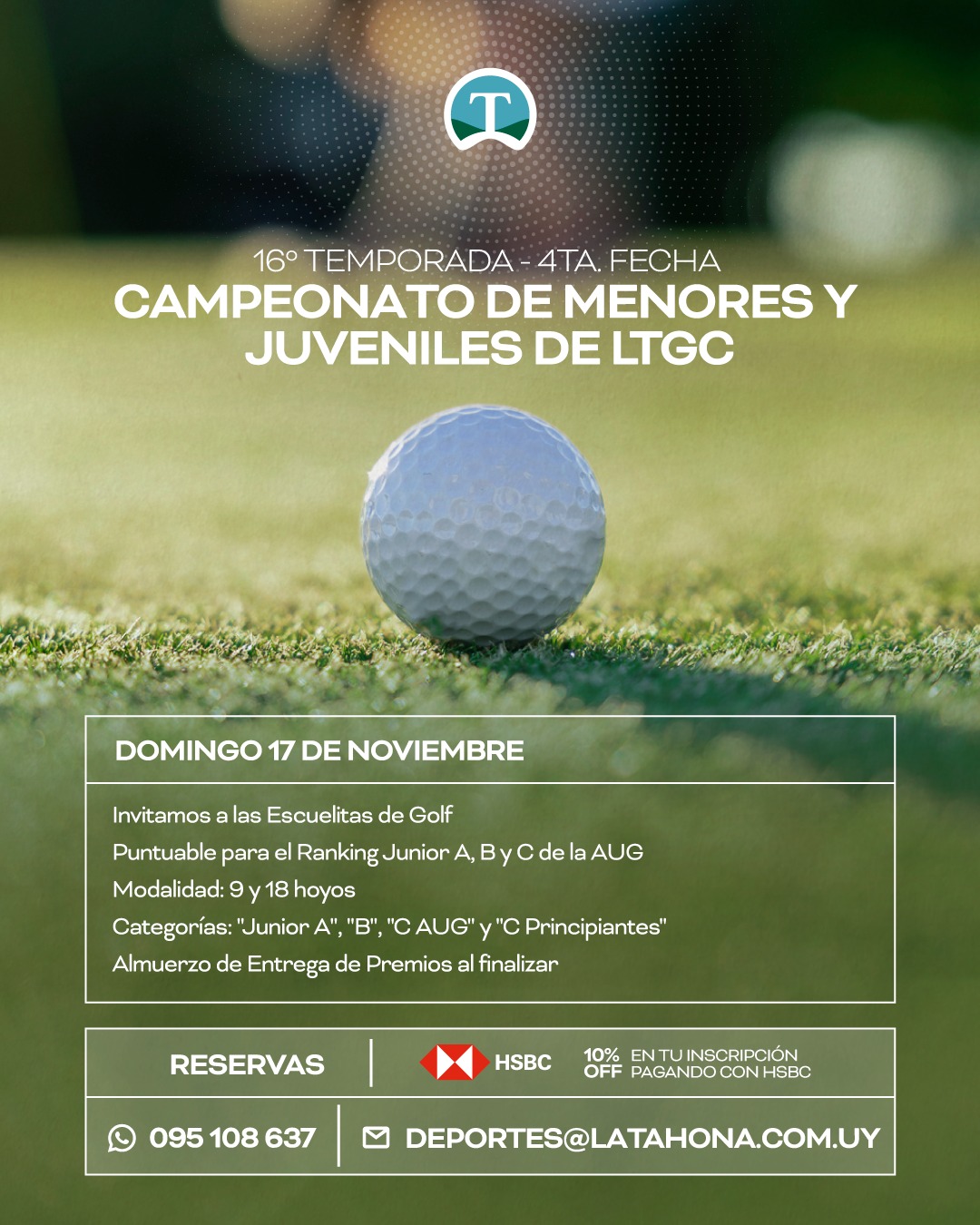 CAMPEONATO DE MENORES Y JUVENILES LTGC - LTIMA FECHA - Domingo 17 de noviembre