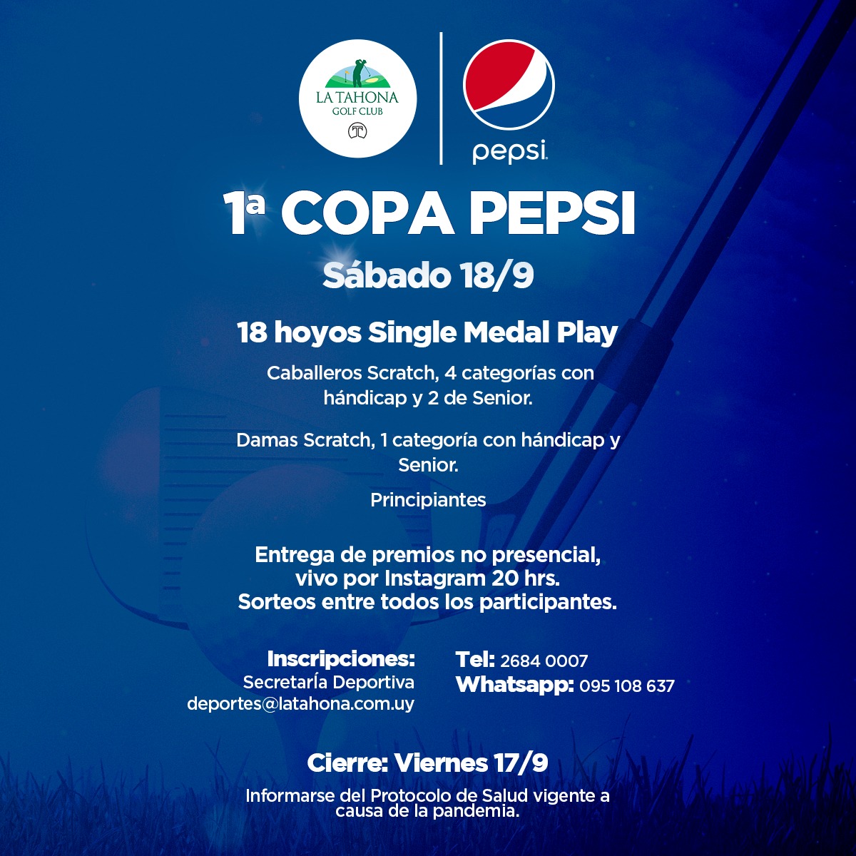 1era. Copa Pepsi - Sbado 18 de setiembre.