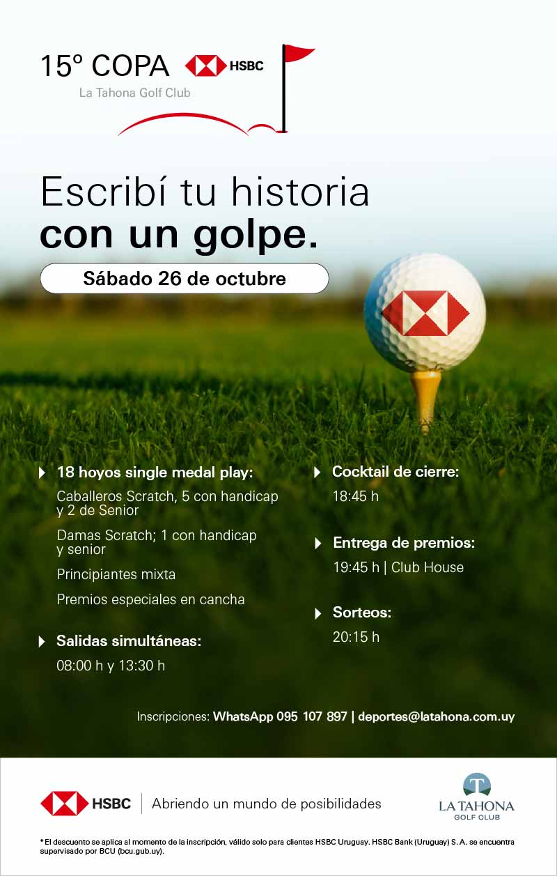 15 COPA HSBC - Sbado 26/10 - 18 hoyos SMP - Abierto a todos los golfistas