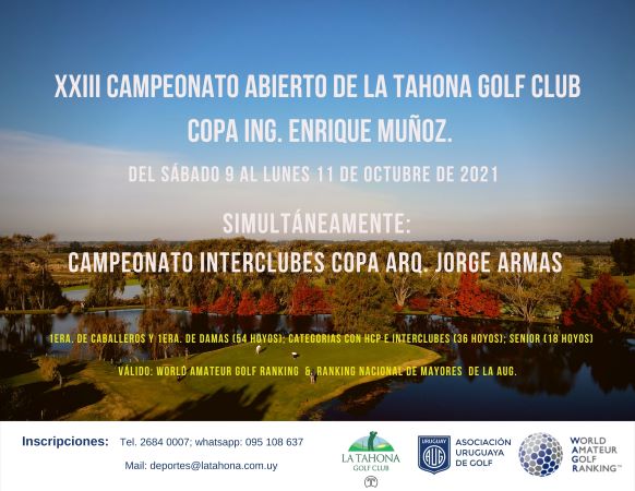 XXIII Cto. Abierto de La Tahona Golf Club Copa Ing. Enrique Muoz