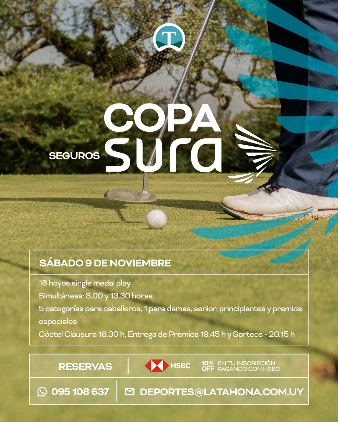 COPA SEGUROS SURA - SBADO 9 DE NOVIEMBRE - 18 hoyos single medal play