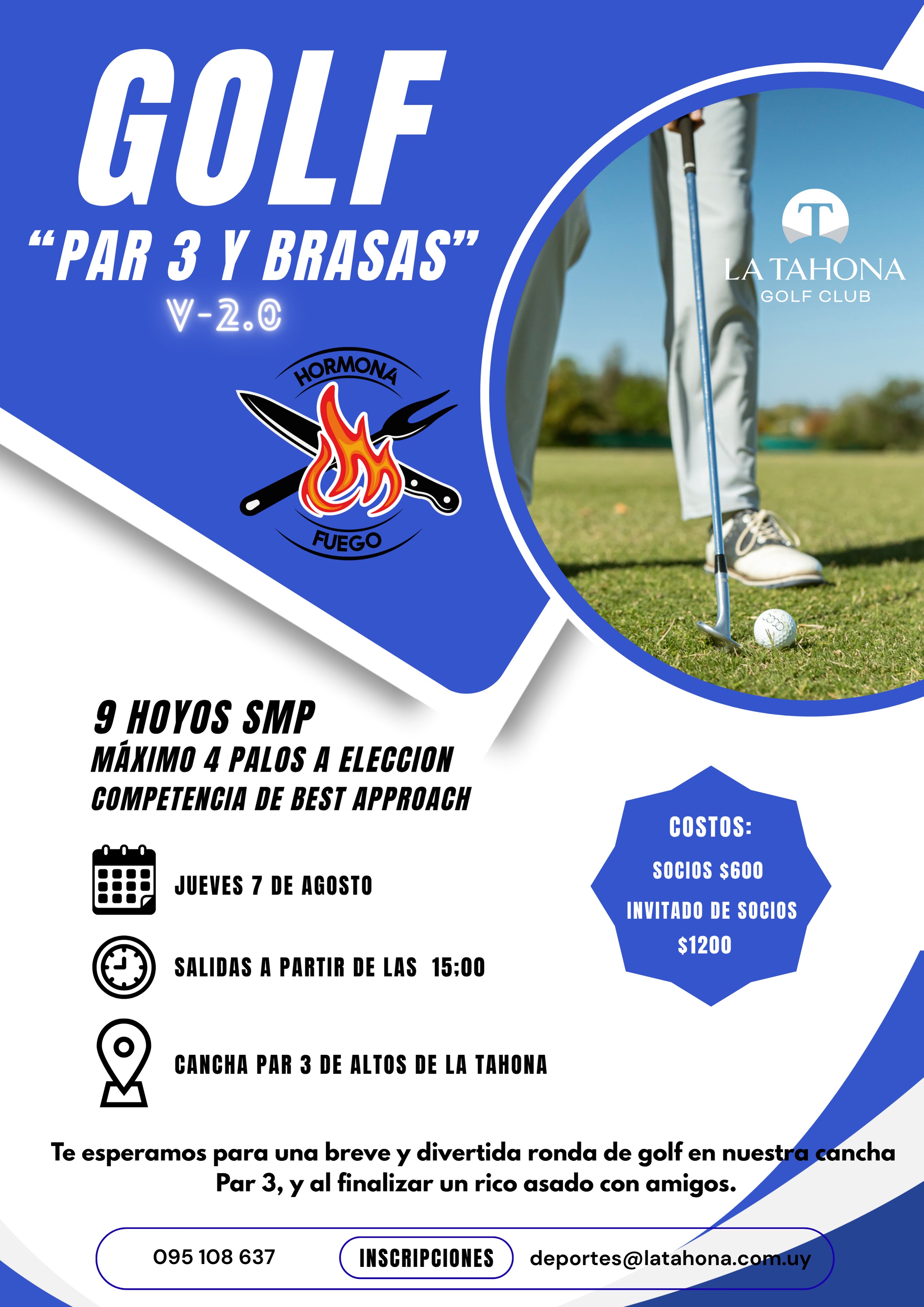 GOLF PAR 3 Y BRASAS - JUEVES 7 DE AGOSTO - CANCHA PAR 3 DE ALTOS DE LA TAHONA 