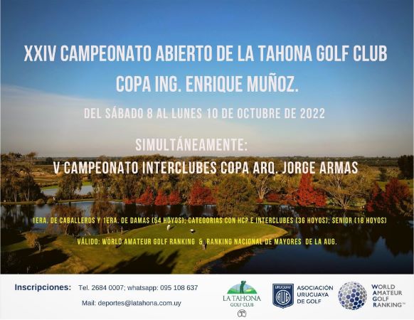 24 Campeonato Abierto de La Tahona Golf Club Copa Ing. Enrique Muoz