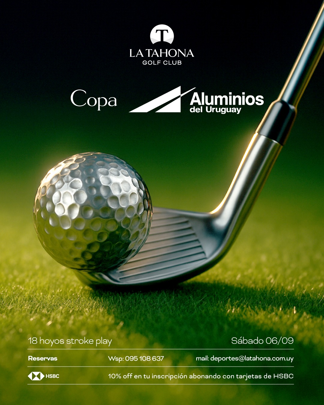 1º COPA ALUMINIOS DEL URUGUAY - SÁBADO 6/9 - 18 HOYOS STROKE PLAY - IMPORTANTES PREMIOS Y SORTEOS - 