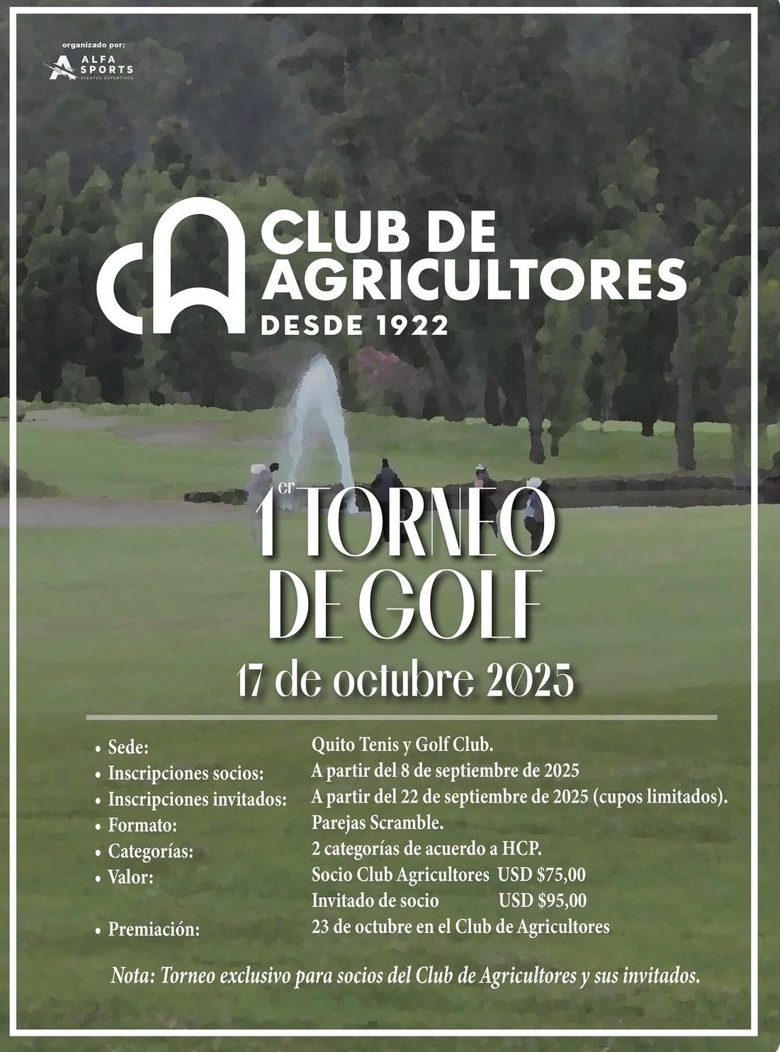 I Torneo de Golf del Club de Agricultores