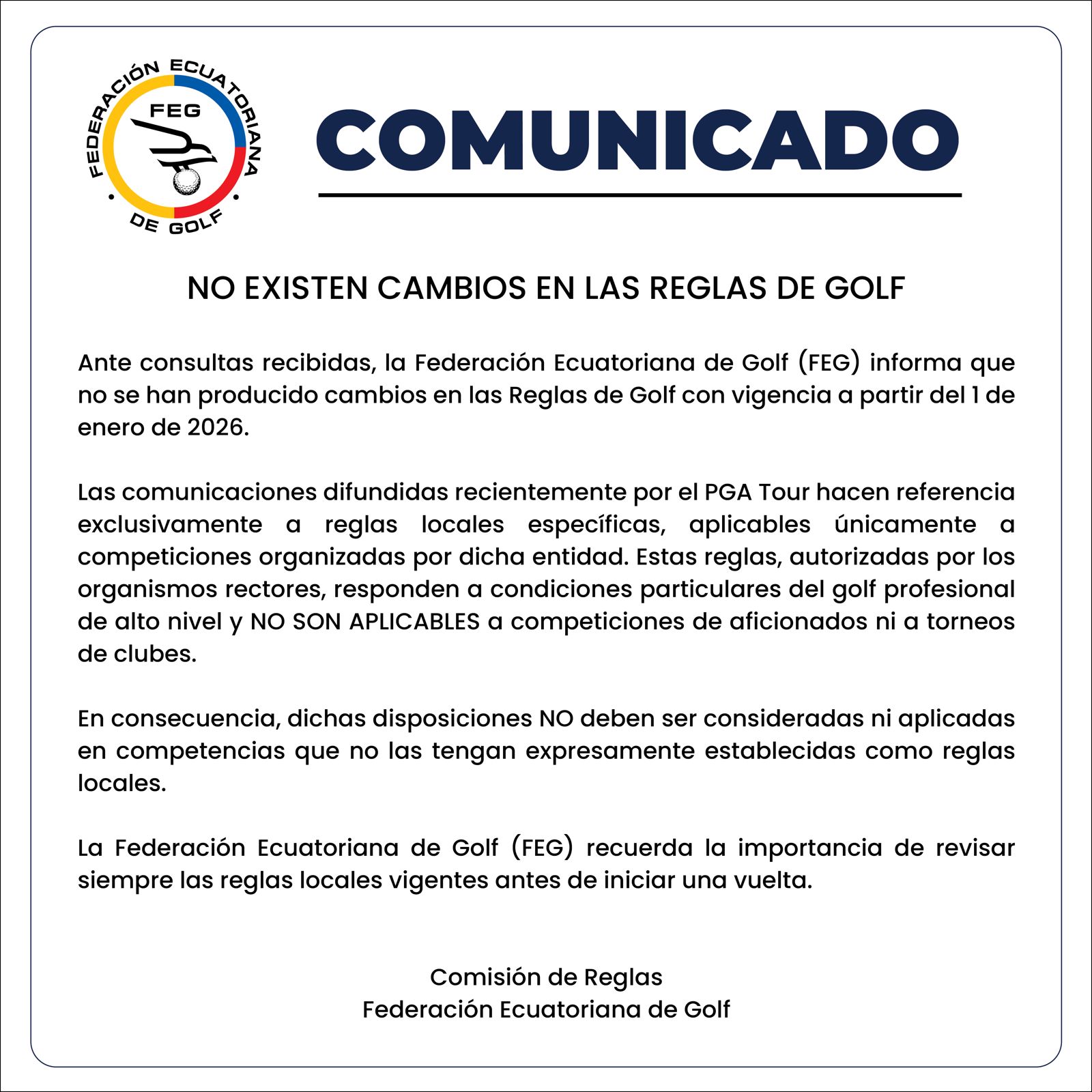 Reglas de Golf