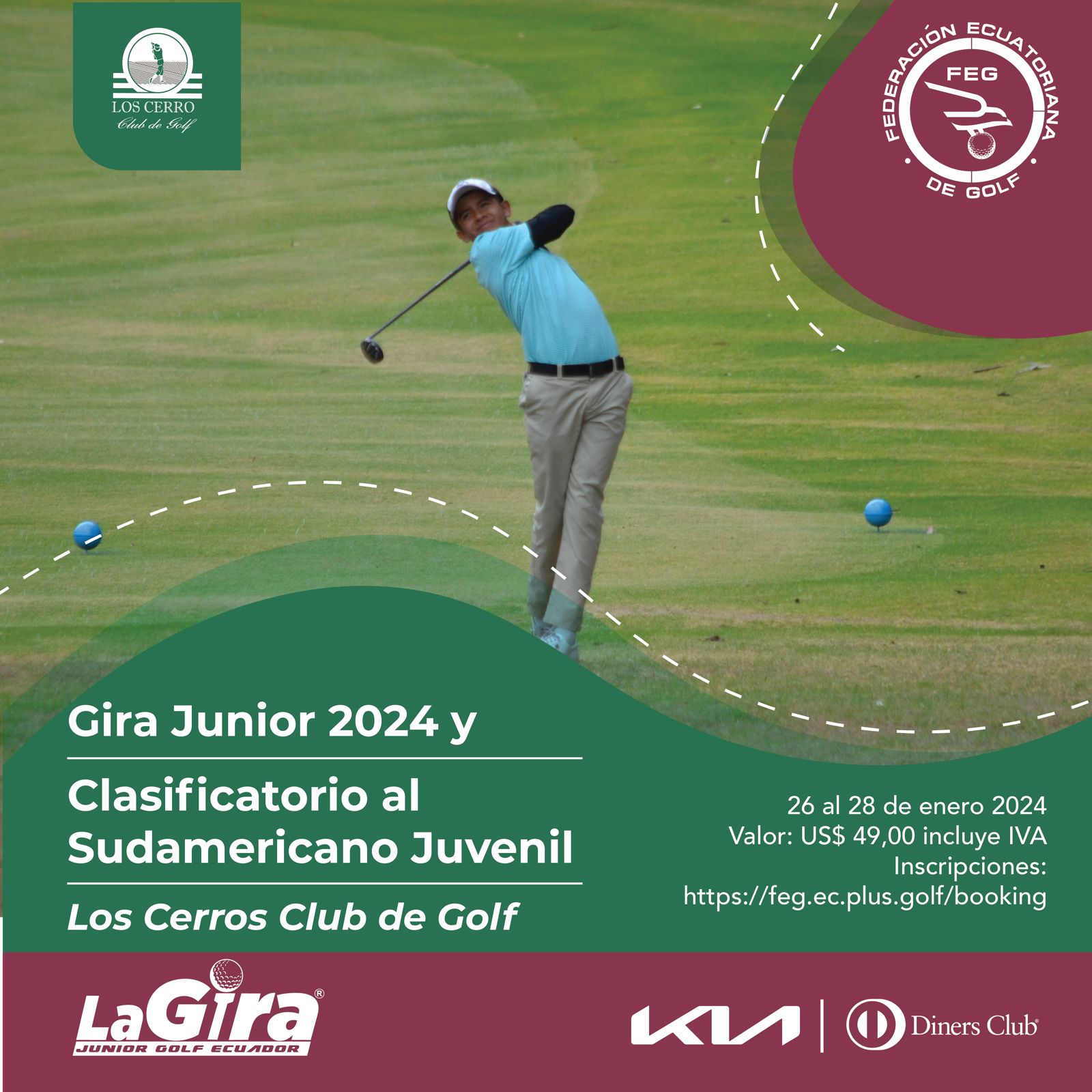 Gira Junior de Los Cerros Club de Golf y Clasificatorio al Sudamericano Juvenil 2024