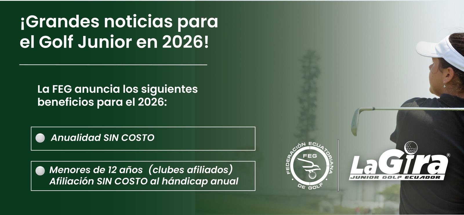 Beneficios para el Golf Junior 2026