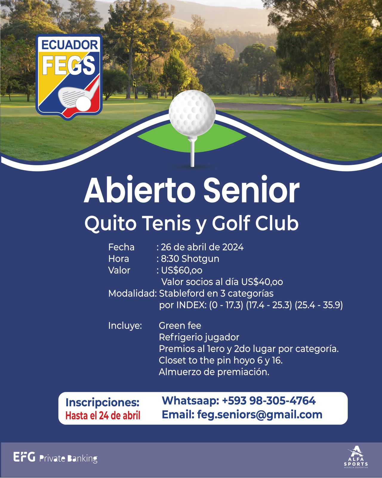 Abierto Nacional Senior del Quito Tenis y Golf Club 