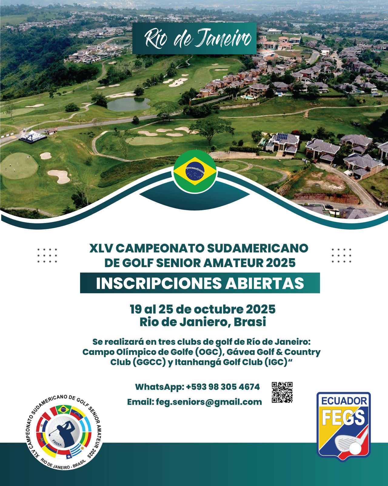 XLV Campeonato Sudamericano de Golf Senior Amateur 2025