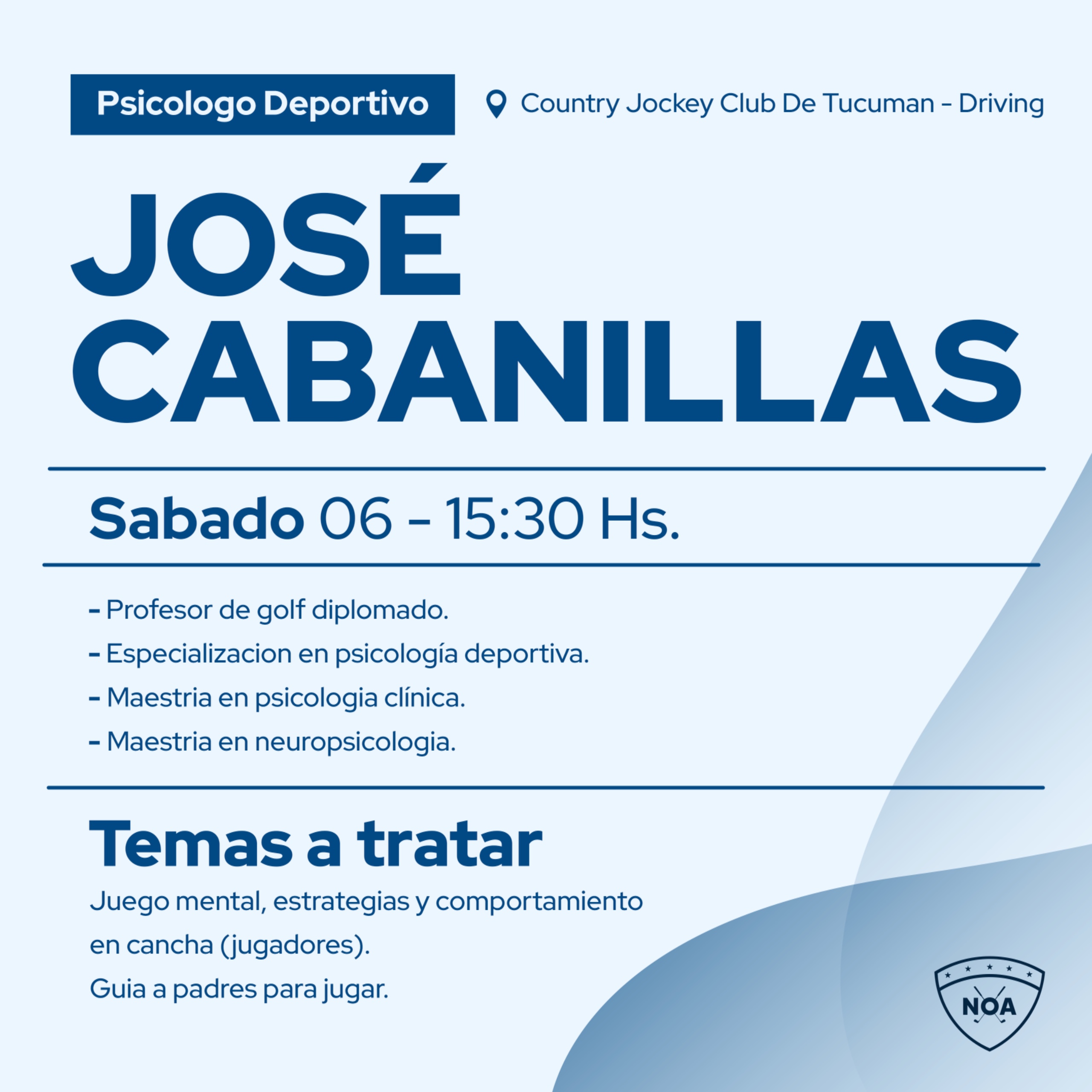 Cllinica de Jose Cabanillas - Juego Mental, estrategias y comportamiento en cancha 