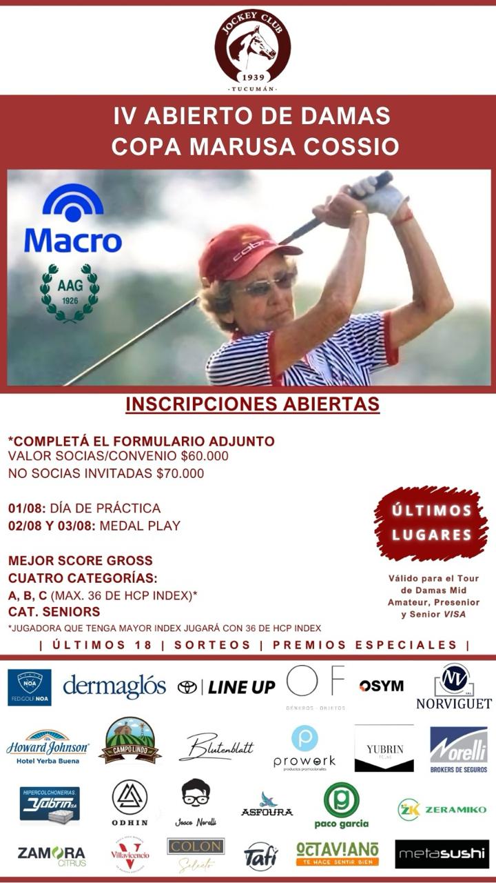 IV ABIERTO DEL NORTE PARA DAMAS 2025 - COPA MARUSA COSSIO - ALPA SUMAJ