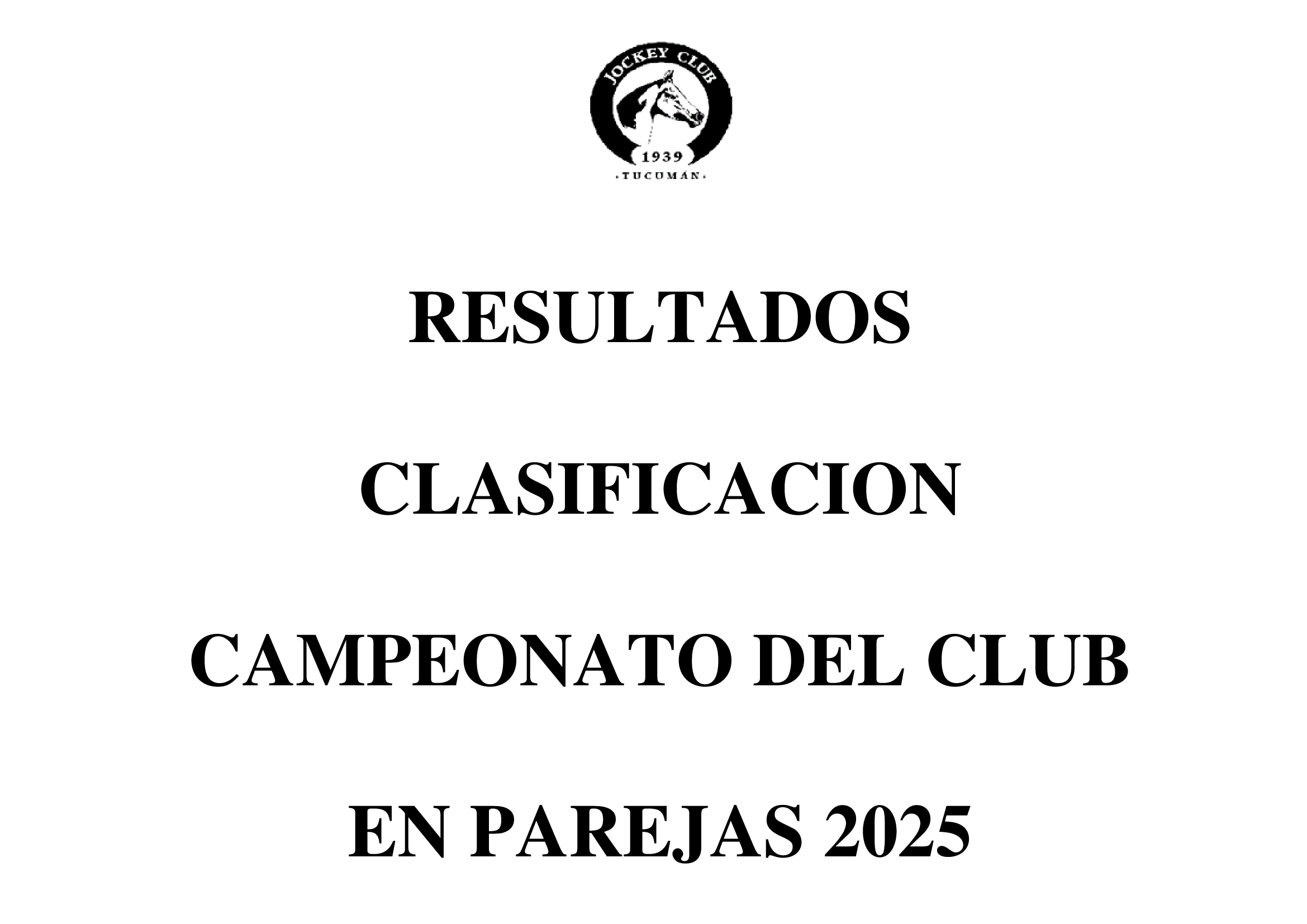CLASIFICACION CAMPEONATO DEL CLUB EN PAREJAS FOUR BALL 3/8 - RESULTADOS