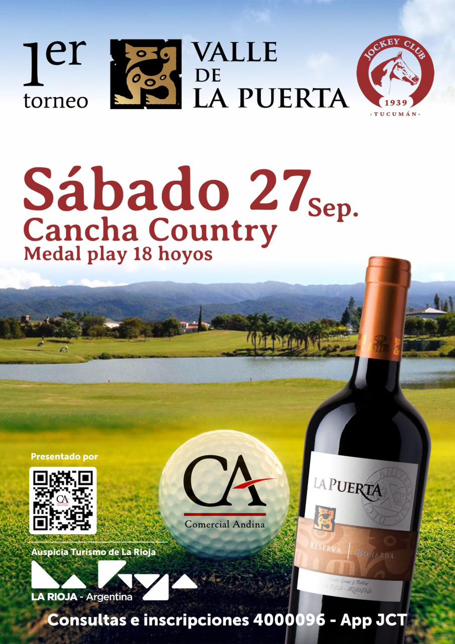 1er TORNEO BODEGA VALLE DE LA PUERTA presentado por COMERCIAL ANDINA MEDAL PLAY A 18 HOYOS - COUNTRY