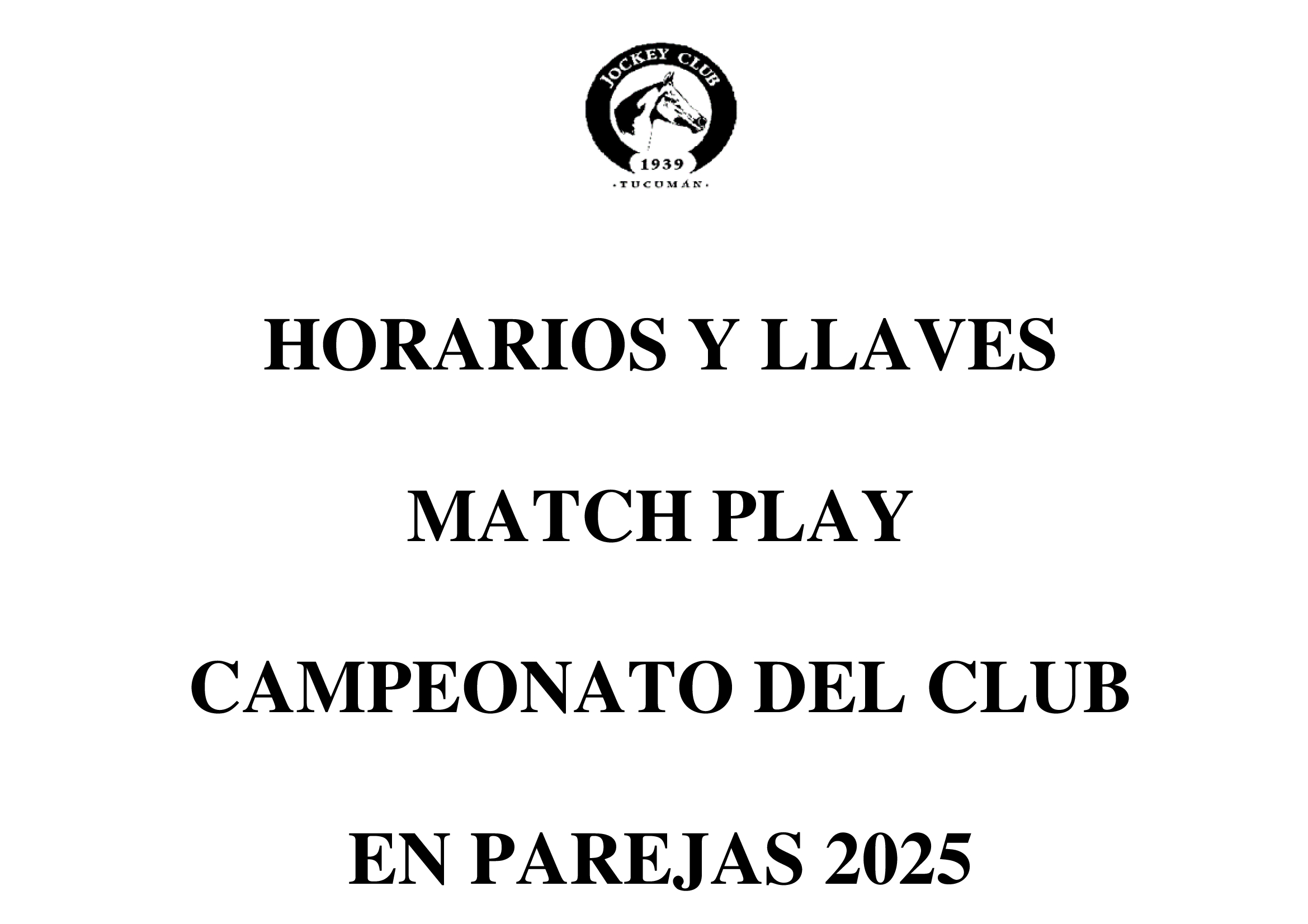 CAMPEONATO DEL CLUB 2025 - MATCH PLAY - ALPA SUMAJ