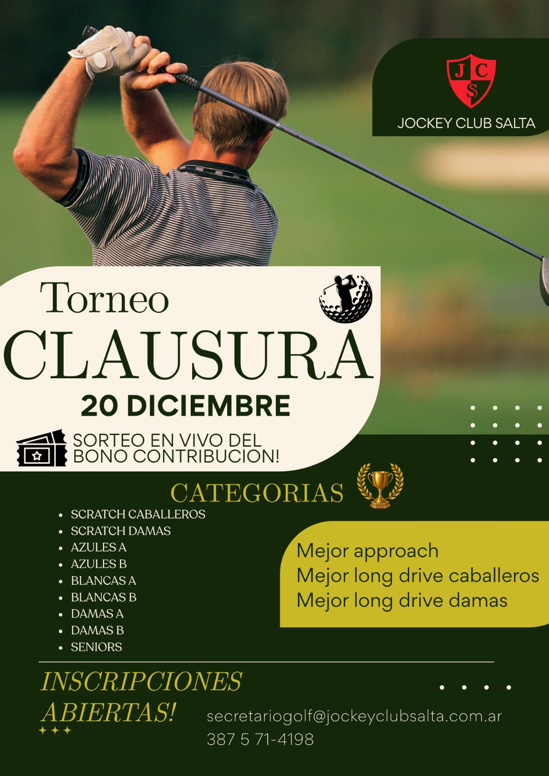 TORNEO CLAUSURA 18 HOYOS MEDALPLAY (20-12-25)
