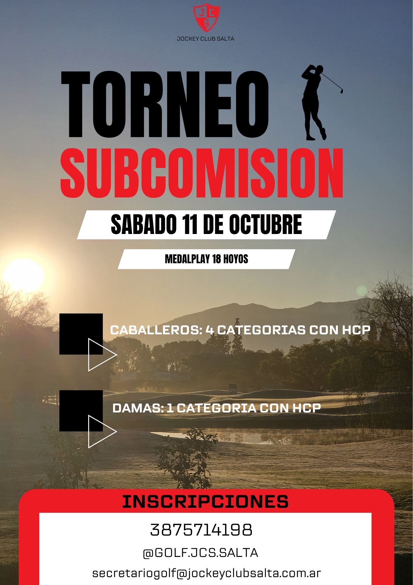 TORNEO SUBCOMISION - 18 HOYOS MEDALPLAY - SABADO 11-10-25