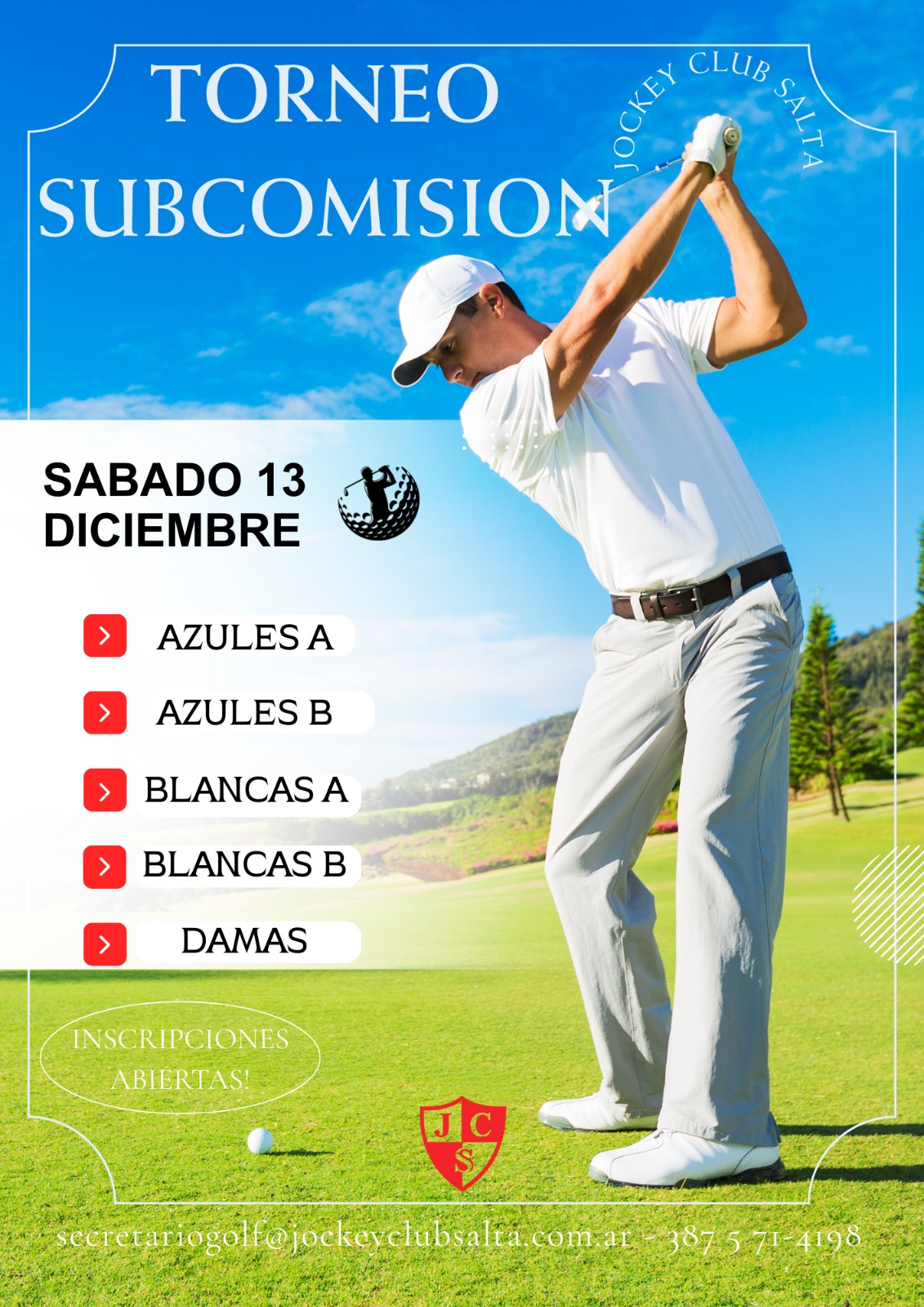 TORNEO SUBCOMISION - 18 HOYOS MEDALPLAY - SABADO 13-12-25