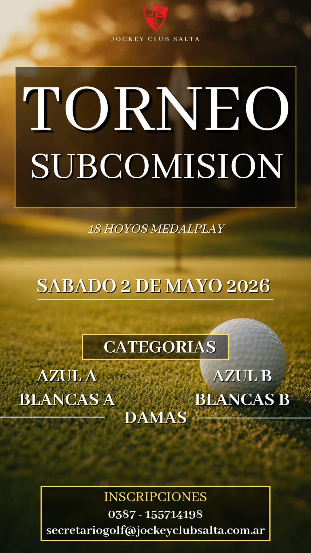 TORNEO SUBCOMISION - 18 HOYOS MEDALPLAY - SABADO 02-05-26