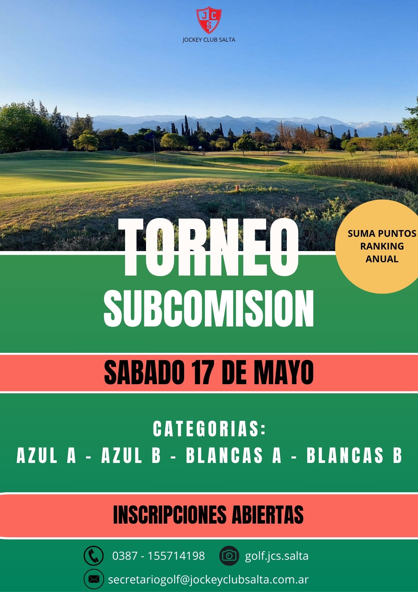 TORNEO SUBCOMISION - 18 HOYOS MEDALPLAY - SABADO 17-05-25