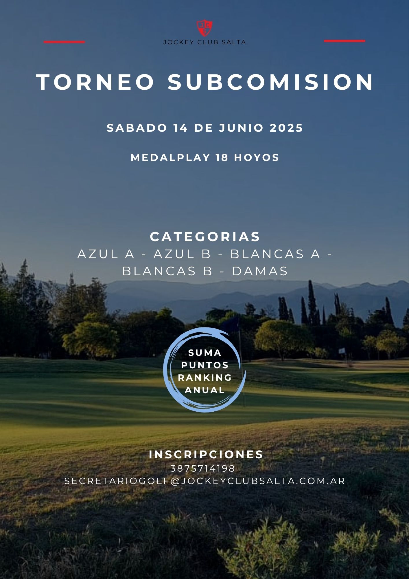 TORNEO SUBCOMISION - 18 HOYOS MEDALPLAY - SABADO 14-06-25