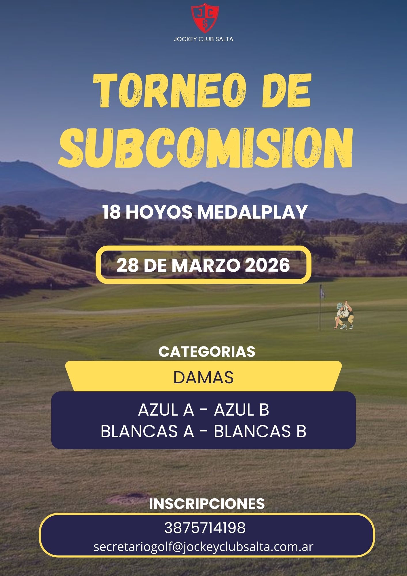 TORNEO SUBCOMISION - 18 HOYOS MEDALPLAY - SABADO 28-03-26