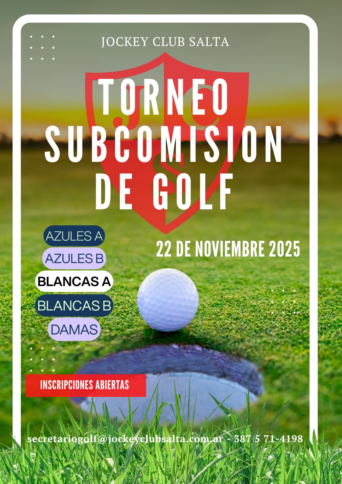 TORNEO SUBCOMISION - 18 HOYOS MEDALPLAY - SABADO 22-11-25