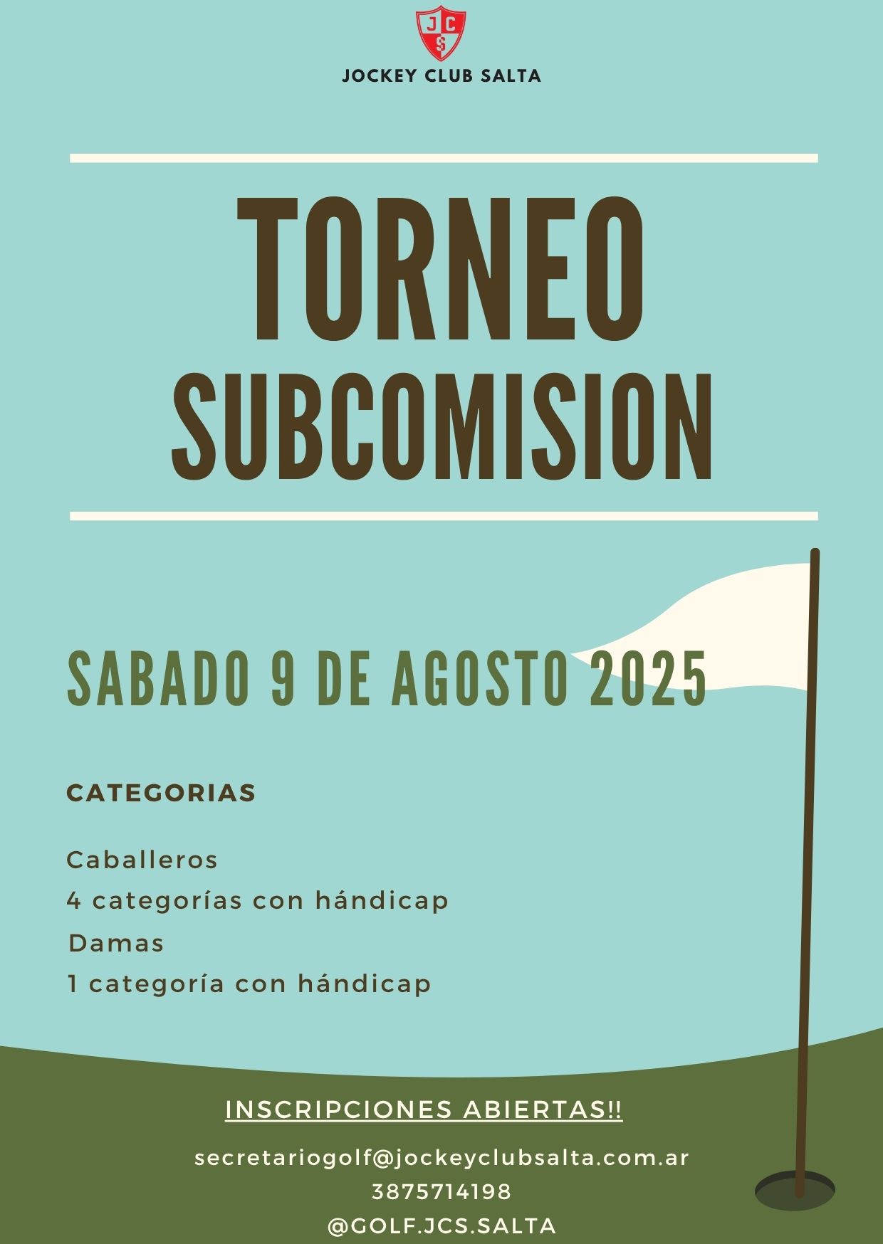 TORNEO SUBCOMISION - 18 HOYOS MEDALPLAY - SABADO 09-08-25