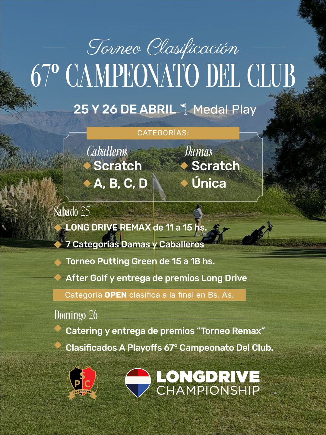 Modalidad Stroke Play 36 hoyos